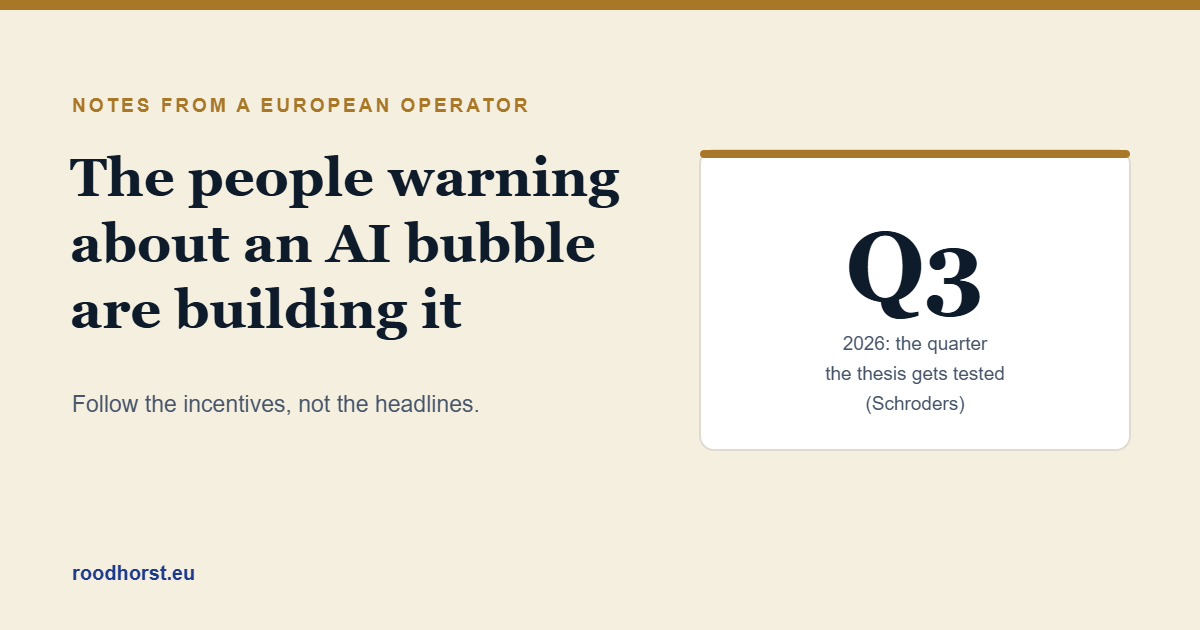 The people warning about an AI bubble are the ones building it. Q3 2026 is when the thesis gets tested.