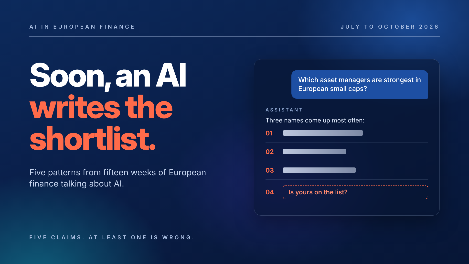 What European finance told me about AI, mostly by accident
